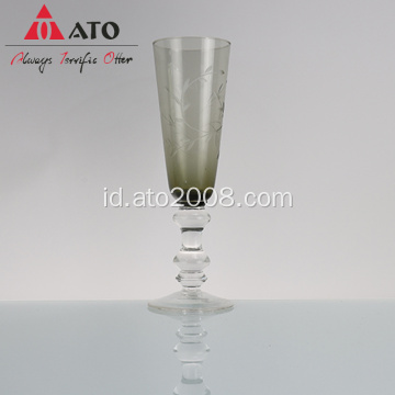 Set Kaca Champagne Goblet Gaya Tangan Eropa